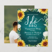 Carte d'invitation de fête de fiançailles rustique (Devant / Derrière)