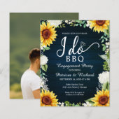 Carte d'invitation de fête de fiançailles rustique (Devant / Derrière)