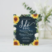 Carte d'invitation de fête de fiançailles rustique (Debout devant)