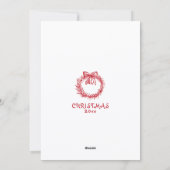 Carte d'invitation de fête de Noël dessinée à la m (Dos)