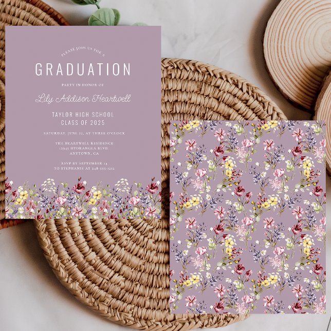 Carte d'invitation de fête de remise de diplômes M (Créateur téléchargé)