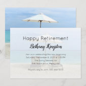 Carte d'invitation de fête de retraite avec chaise (Devant / Derrière)