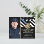 Carte d'invitation de fête de retraite de la polic (Debout devant)