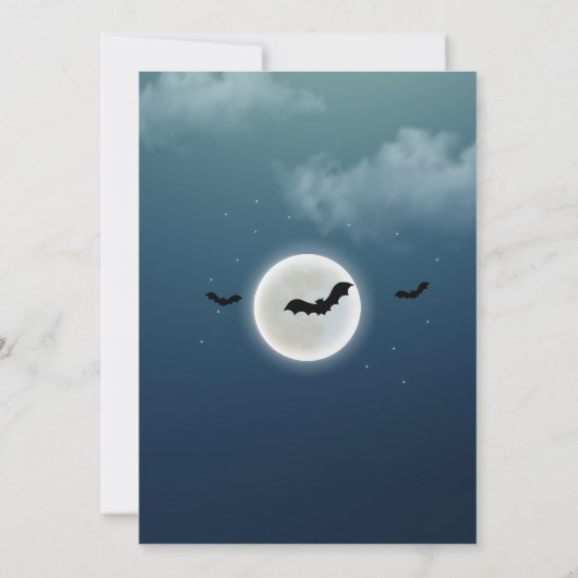 Carte d'invitation de fête d'Halloween (Dos)