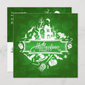 Carte d'invitation de fête d'Halloween (Devant / Derrière)