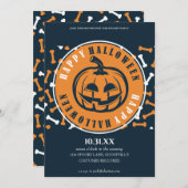 Carte d'invitation de fête d'Halloween (Devant / Derrière)
