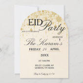 Carte d'invitation de fête élégante Boho dorée pou (Devant)
