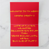 Carte d'invitation de fête messages amusants coule (Intérieur)