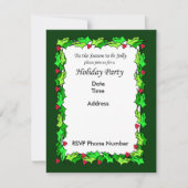 Carte d'invitation de fête Saint-Vacances (Devant)