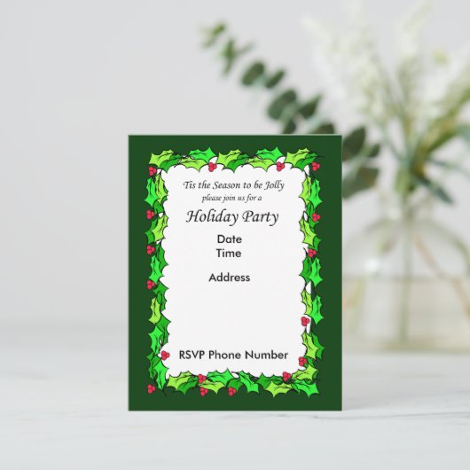 Carte d'invitation de fête Saint-Vacances (Debout devant)