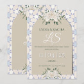 Carte d'invitation de fiançailles (Devant / Derrière)