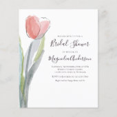 Carte d'invitation de fiançailles à motif tulipe à (Devant)