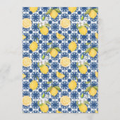 Carte d'invitation de fiançailles au Citrus (Dos)