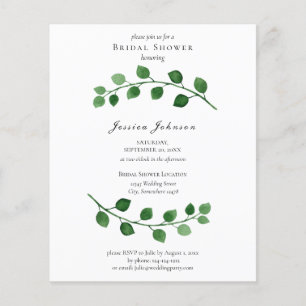 Carte d'invitation de fiançailles au eucalyptus éc