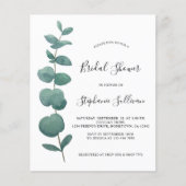 Carte d'invitation de fiançailles au eucalyptus éc (Devant)