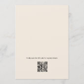 Carte d'invitation de Fiançailles avec QR Code Ell (Dos)