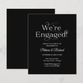 Carte d'invitation de fiançailles Budget We're Eng (Devant / Derrière)