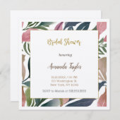 Carte d'invitation de fiançailles calligraphiée mi (Devant / Derrière)