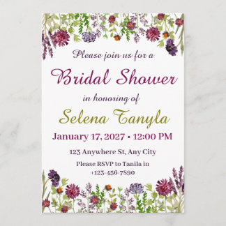 Carte d'invitation de fiançailles de jardin
