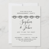 Carte d'invitation de fiançailles élégante pour un (Devant)