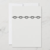 Carte d'invitation de fiançailles élégante pour un (Dos)