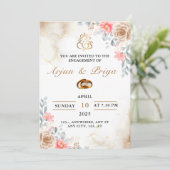 Carte d'invitation de fiançailles indien, cérémoni (Debout devant)