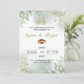 Carte d'invitation de fiançailles indienne, cérémo (Debout devant)