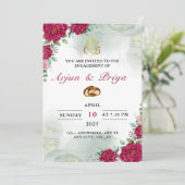 Carte d'invitation de fiançailles indienne, cérémo (Debout devant)