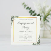 Carte d'invitation de fiançailles simple (Debout devant)