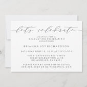 CARTE D'INVITATION DE FIN D'ÉTUDES À L'ECRITURE AR (Dos)