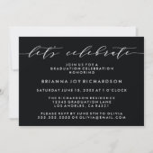 CARTE D'INVITATION DE FIN D'ÉTUDES À L'ECRITURE AR (Dos)