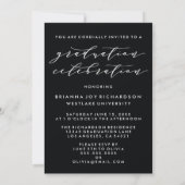 CARTE D'INVITATION DE FIN D'ÉTUDES À L'ECRITURE AR (Dos)