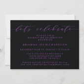 CARTE D'INVITATION DE FIN D'ÉTUDES À L'ECRITURE AR (Dos)