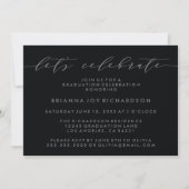 CARTE D'INVITATION DE FIN D'ÉTUDES À L'ECRITURE AR (Dos)