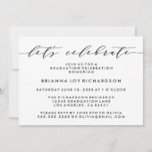 CARTE D'INVITATION DE FIN D'ÉTUDES À L'ECRITURE AR (Dos)