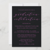 CARTE D'INVITATION DE FIN D'ÉTUDES ARCH CALLIGRAPH (Dos)