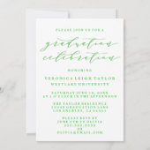CARTE D'INVITATION DE FIN D'ÉTUDES AVEC ARCHE MINI (Dos)