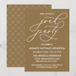 CARTE D'INVITATION DE FIN D'ÉTUDES EN CALLIGRAPHIE