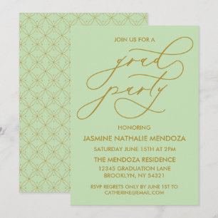 CARTE D'INVITATION DE FIN D'ÉTUDES EN CALLIGRAPHIE