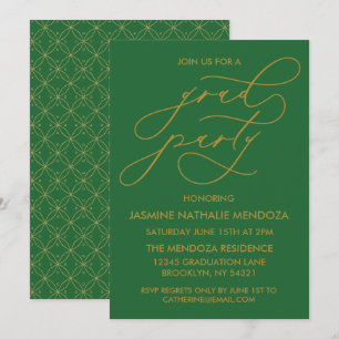 CARTE D'INVITATION DE FIN D'ÉTUDES EN CALLIGRAPHIE
