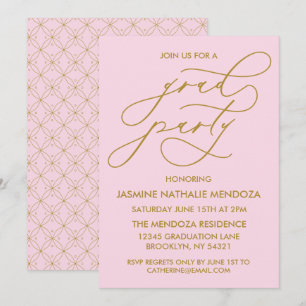 CARTE D'INVITATION DE FIN D'ÉTUDES EN CALLIGRAPHIE
