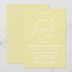 CARTE D'INVITATION DE FIN D'ÉTUDES EN CALLIGRAPHIE