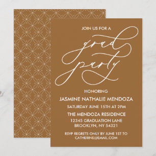 CARTE D'INVITATION DE FIN D'ÉTUDES EN CALLIGRAPHIE