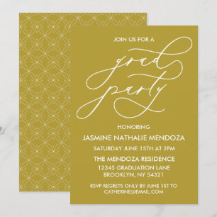 CARTE D'INVITATION DE FIN D'ÉTUDES EN CALLIGRAPHIE