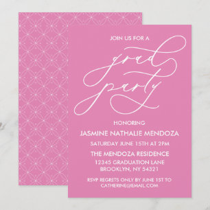 CARTE D'INVITATION DE FIN D'ÉTUDES EN CALLIGRAPHIE