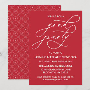 CARTE D'INVITATION DE FIN D'ÉTUDES EN CALLIGRAPHIE