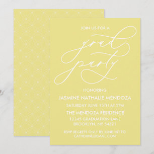 CARTE D'INVITATION DE FIN D'ÉTUDES EN CALLIGRAPHIE
