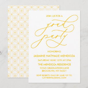 CARTE D'INVITATION DE FIN D'ÉTUDES EN CALLIGRAPHIE