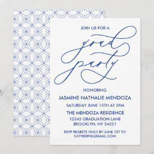CARTE D'INVITATION DE FIN D'ÉTUDES EN CALLIGRAPHIE