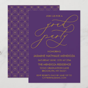 CARTE D'INVITATION DE FIN D'ÉTUDES EN CALLIGRAPHIE